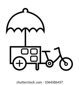 food stall icon vector
