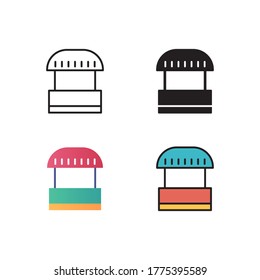 food stall icon vector with different style. isolated on white background