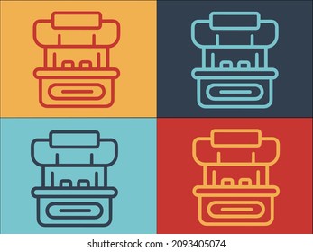 Food Stall Logo Template, Simple Flat Icon of food,street,stall