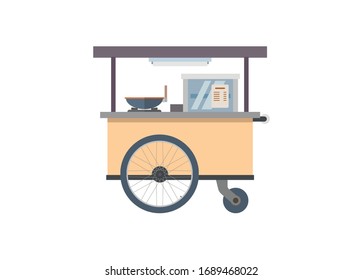 Food stall. Simple flat illustration
