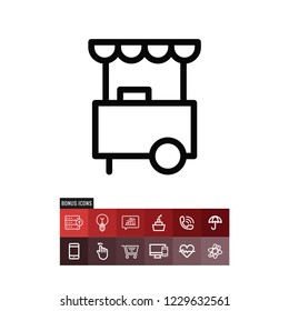 Food stall vector icon