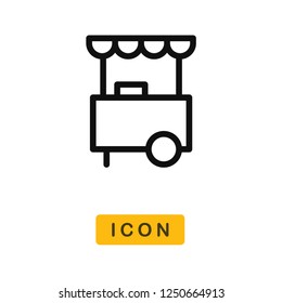 Food stall vector icon