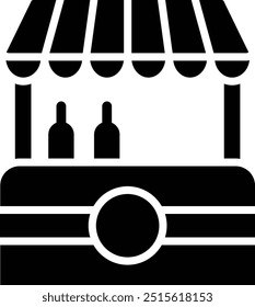 Ilustração do design do ícone do vetor da barraca de comida