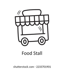 Ilustración de diseño de iconos del contorno del vector del almacén de alimentos. Símbolo de panadería sobre fondo blanco archivo EPS 10