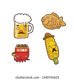 food stalls illust