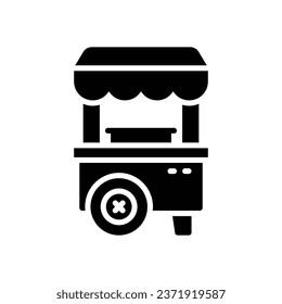 food stand glyph icon. vector icon for your website, mobile, presentation, and logo design.