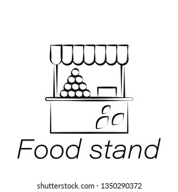 food stand hand draw icon. Element of farming illustration icons. Signs and symbols can be used for web, logo, mobile app, UI, UX