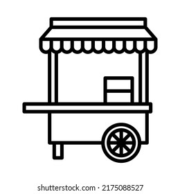 Food Stand Icon. Burger Stall Sign. Vector Illustration