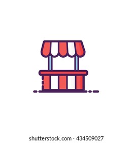 Food Stand Icon Illustration