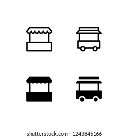 Food Stand Icon Logo Vector Symbol. Booth Icon