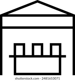 food stand icon. Thin linear style design isolated on white background