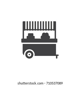Food stand icon vector, filled flat sign, solid pictogram isolated on white. Symbol, logo illustration