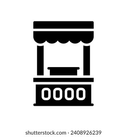 icono del puesto de comida. icono de glifo vectorial para tu sitio web, móvil, presentación y diseño de logotipo.