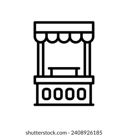 icono del puesto de comida. icono de línea vectorial para tu sitio web, móvil, presentación y diseño de logotipo.