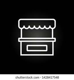 food stand neon icon. Elements of carnival and amusement set. Simple icon for websites, web design, mobile app, info graphics