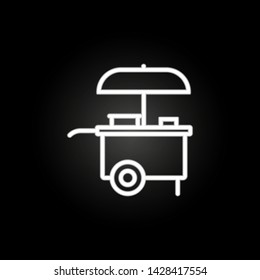 food stand neon icon. Elements of carnival and amusement set. Simple icon for websites, web design, mobile app, info graphics