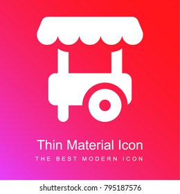 Food Stand red and pink gradient material white icon minimal design