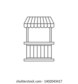 food stand vector icon concept, isolated on white background