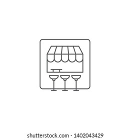 food stand vector icon concept, isolated on white background