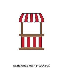food stand vector icon concept, isolated on white background