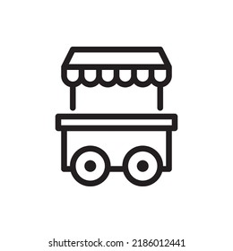Icono de contorno del vector del soporte de alimentos. Símbolo de la naturaleza y del parque de archivos EPS 10