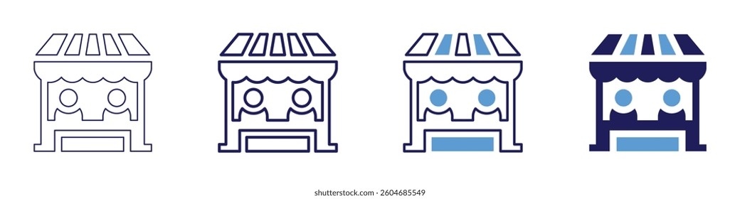 Food startup icon in 4 different styles. Thin Line, Line, Bold Line, Duotone. Duotone style. Editable stroke.