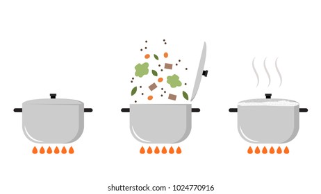 Food step vector. free space for text. wallpaper. background.