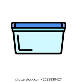 food storage container plastic package color icon vector. food storage container plastic package sign. isolated symbol illustration