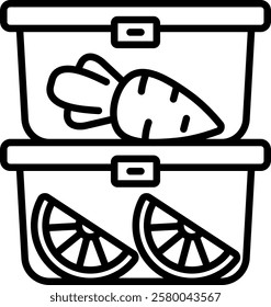 Food Storage icon line vector illustration