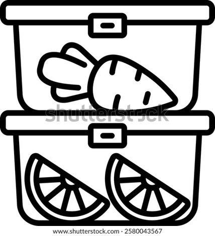 Food Storage icon line vector illustration