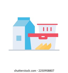 Imagen vectorial del icono de almacenamiento de alimentos. Adecuado para aplicaciones móviles, aplicaciones web y medios impresos.
