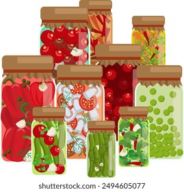 food storage isolated vector flat design