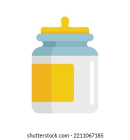 Food storage jar icon. Flat illustration of Food storage jar vector icon isolated on white background