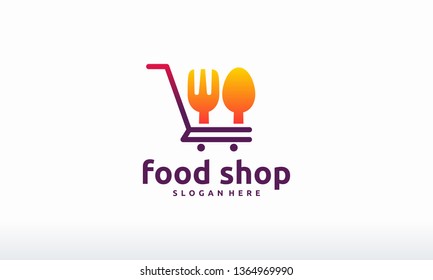Food Store logo designs vector, Restaurant logo template