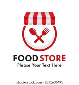 Food store logo template illustration