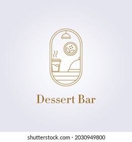 food street cafe bar logo vector illustration design