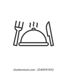 Food stroke icon in black