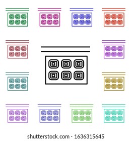 Food, sushi multi color style icon. Simple thin line, outline vector of food and drink icons for ui and ux, website or mobile application