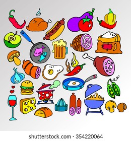 food sweet illustration vegetable pepper vector fruit carrot donut fish
