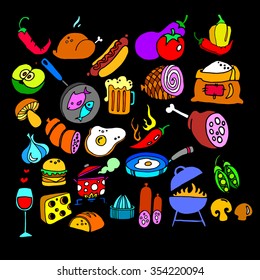 food sweet illustration vegetable pepper vector fruit carrot donut fish