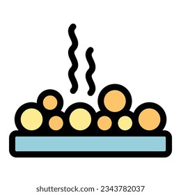 Food sweetener icon outline vector. Eating soy. Legume seed color flat
