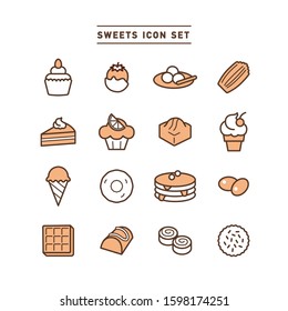 FOOD AND SWEETS ICON SET