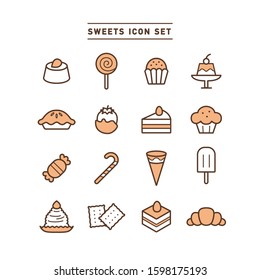 FOOD AND SWEETS ICON SET