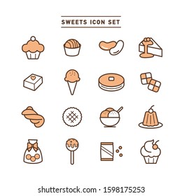 FOOD AND SWEETS ICON SET