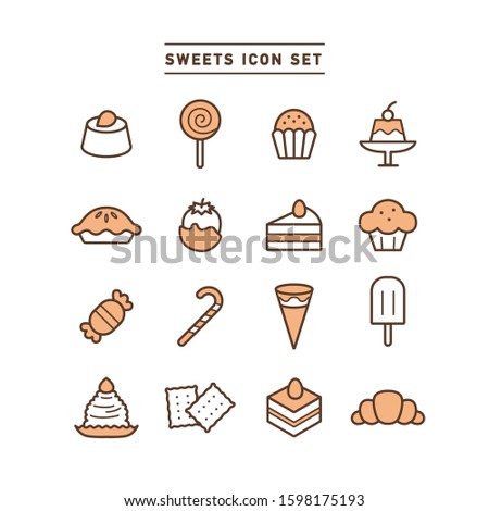 FOOD AND SWEETS ICON SET