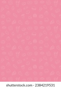 Food sweets pattern wallpaper illustration