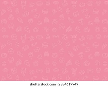 Food sweets pattern wallpaper illustration