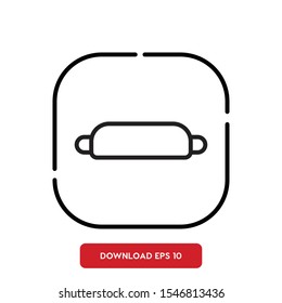 Food symbol, hotdog outline vector icon