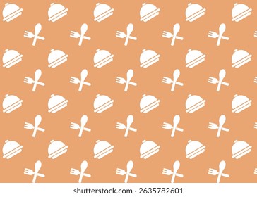 Ein Lebensmittelsymbol-Illustrationsmuster mit weichbraunem Hintergrund, Lebensmittelverpackung, Menügrafik handgezeichnete Printanzeigen, Lebensmittelgeschäft, Restaurant