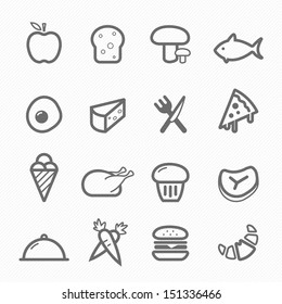 Food symbol line icon on white background vector illustration